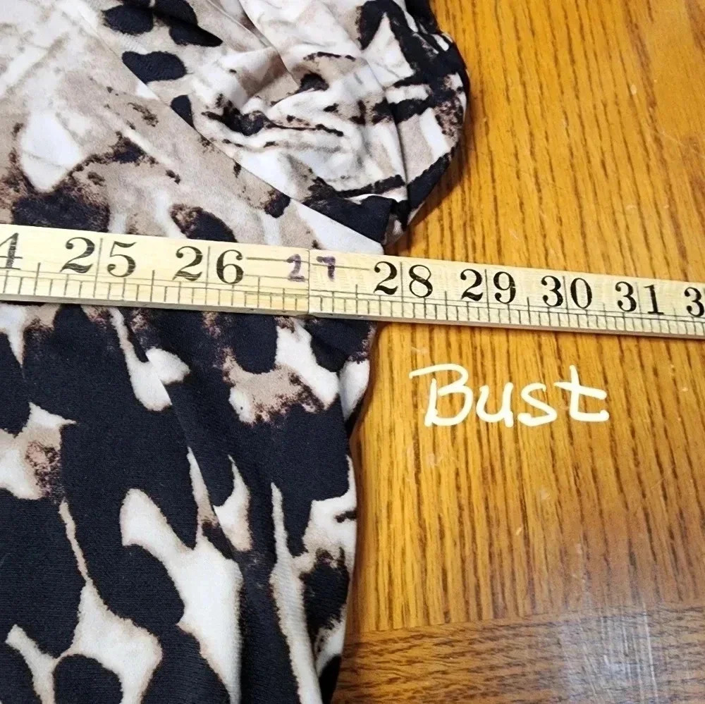 C J Banks Black Brown Cream Color Long Sleeve Plus Size 3X - Picture 8 of 9